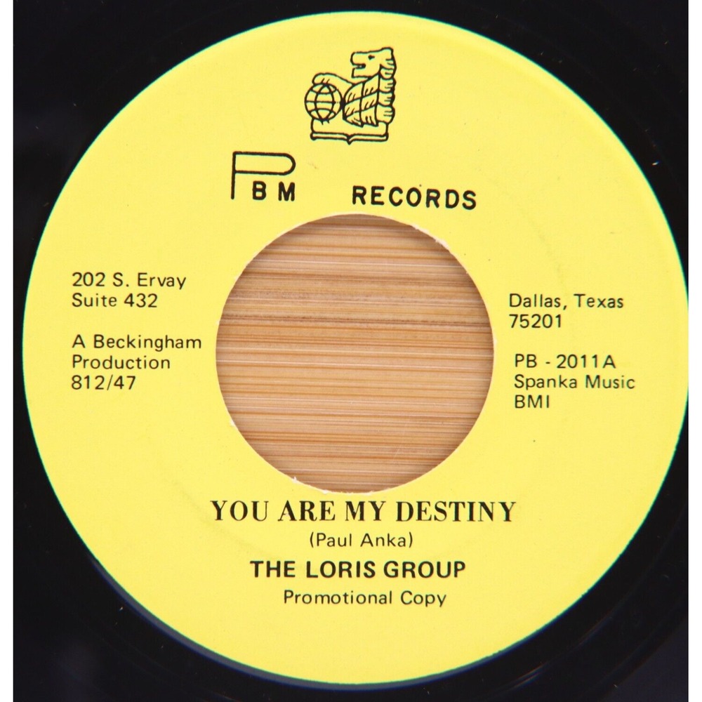 THE LORIS‎ GROUP - YOU ARE MY DESTINY / X-2  -  SOUL 45